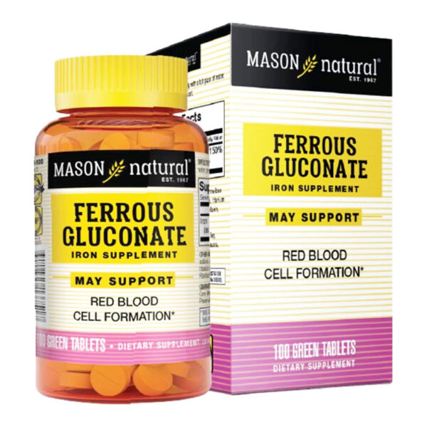 MASON NATURAL FERROUS GLUCONATE