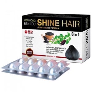 Viên uống Shine Hair - Hỗ trợ bổ huyết, giúp đen tóc, hỗ trợ mọc tóc, hỗ trợ nuôi dưỡng tóc chắc khỏe.. chothuoctay
