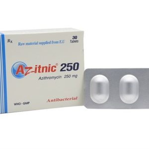 Thuốc kháng sinh Azitnic 250mg hộp 30 viên, chothuoctay