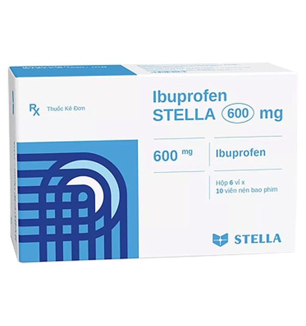 Ibuprofen stella 600mg - Dùng để điều trị đau và viêm từ nhẹ đến vừa. chothuoctay