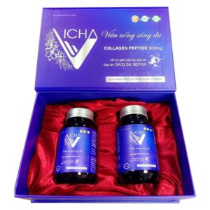 Viên uống Vicha sáng da Collagen Peptide 500mg - Hỗ trợ cải thiện các triệu chứng do thiếu hụt nội tiết tố nữ. chothuoctay