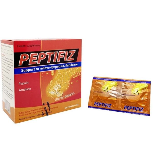 Peptifiz – Hỗ trợ điều trị rối loạn tiêu hóa, đầy hơi, khó tiêu. hộp 40 viên. chothuoctay.com