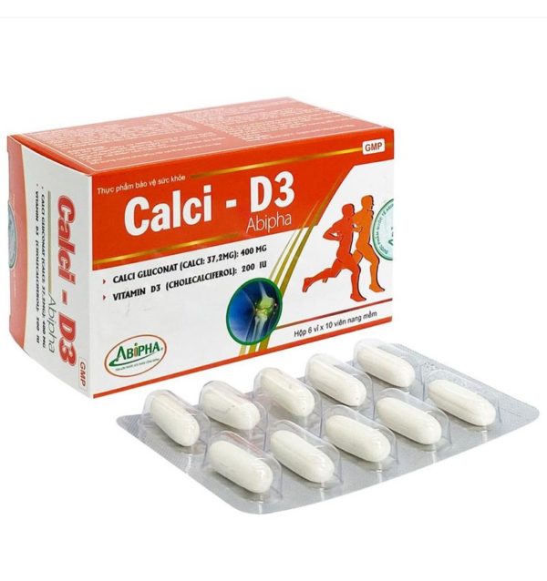 Calci D3 Abipha - Bổ sung Canxi và vitamin D cho cơ thể giúp tăng cường phát triển xương, răng - chothuoctay