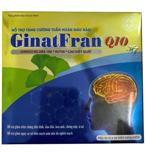 GinatFran Q10 - Bổ sung dưỡng chất cho não giúp tăng cường tuần hoàn máu não. chothuoctay