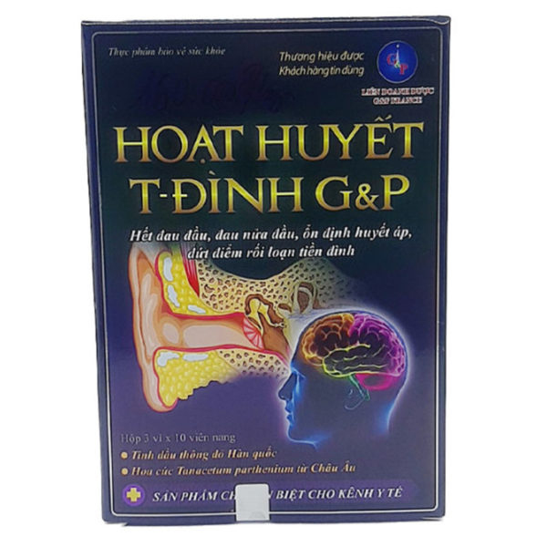 Hoạt huyết T-Đình G&P - Hỗ trợ phá tan cục máu đông, hoạt huyết. chothuoctay.com