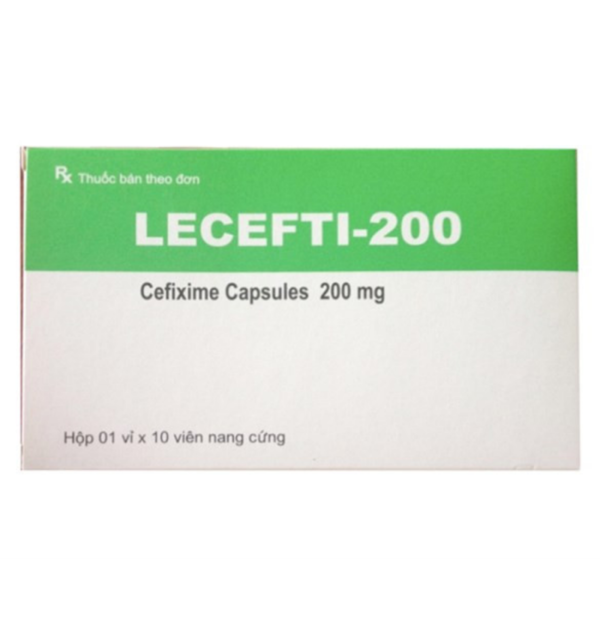 Lecefti 200 (Cefixime) hộp 10 viên - Thuốc điều trị viêm hô hấp, nhiễm trùng tiết niệu chothuoctay.com