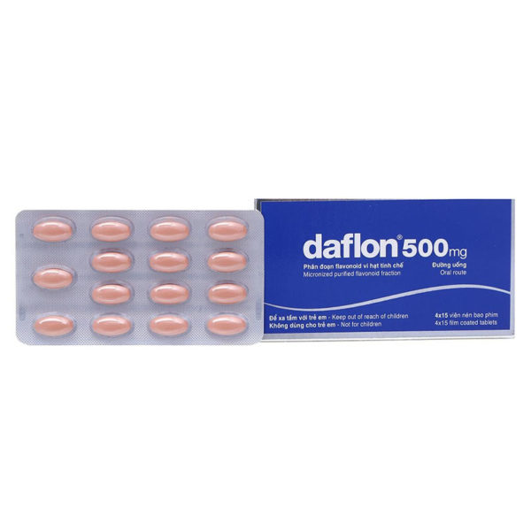 Daflon 500mg - Thuốc trị trĩ, suy giãn tĩnh mạch - chothuoctay