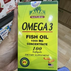 Omega 3 Fish Oil 1000mg Hộp 100 viên, chothuoctay