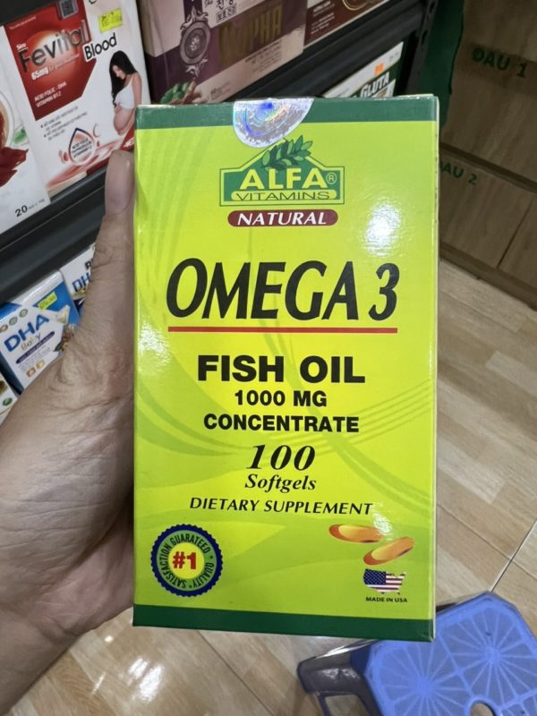 Omega 3 Fish Oil 1000mg Hộp 100 viên, chothuoctay
