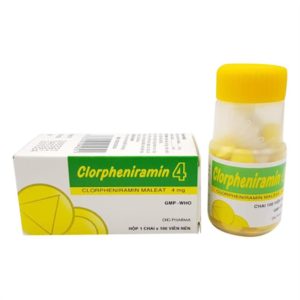 Clorpheniramin 4mg - Điều trị viêm mũi dị ứng, chảy nước mũi - chothuoctay