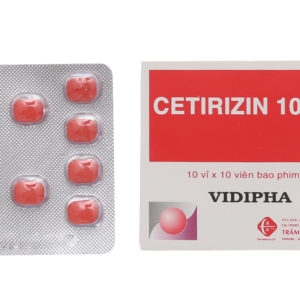 Cetirizin - Điều trị triệu chứng viêm mũi dị ứng, viêm kết mạc di ứng, mày đay - chothuoctay