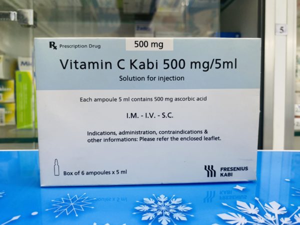 Thuốc tiêm Vitamin C Kabi 500mg/5ml - chothuoctay