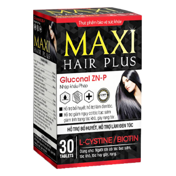 Maxi Hair Plus - Hỗ trợ cho tóc, chống gãy rụng hiệu quả. chothuoctay