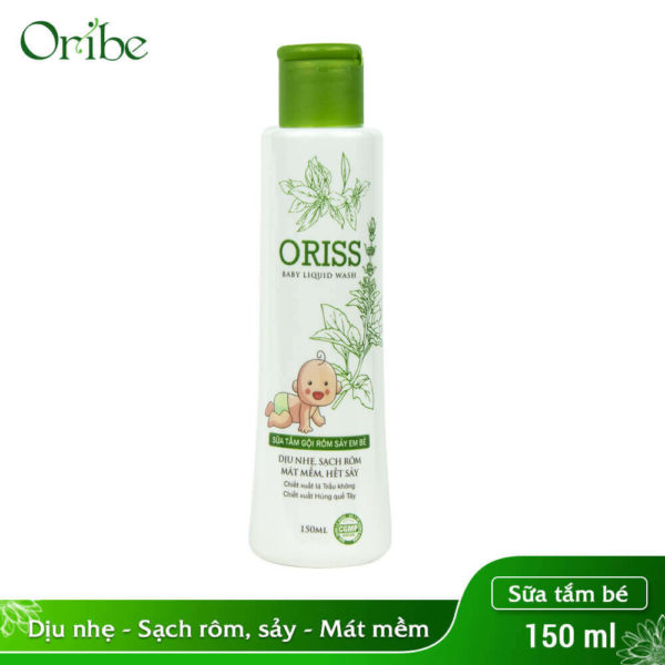 Sữa Tắm Gội Hằng Ngày Cho Bé Dịu Nhẹ Không Cay Mắt Oriss Oribe (chai 150ml) - chothuoctay