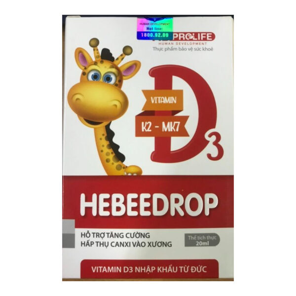 HEBEEDROP - Hỗ trợ tăng cường hấp thu canxi vào xương. chothuoctay