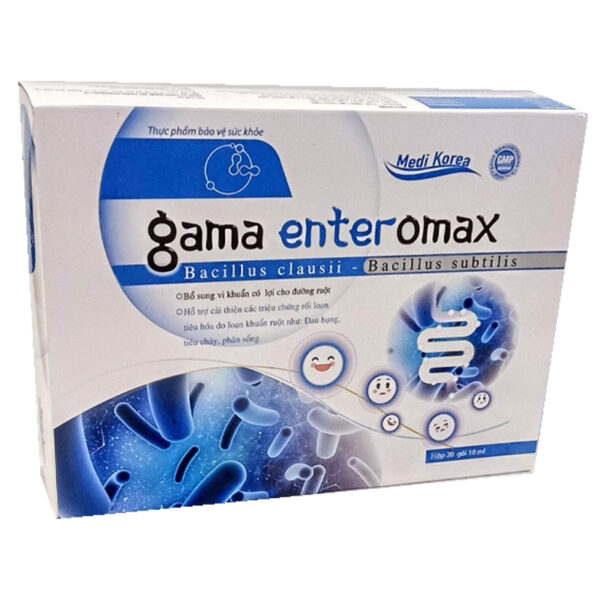 Gama Enteromax - Giúp tăng cường hệ vi sinh đường ruột hỗ trợ rối loạn tiêu. chothuoctay