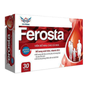Viên Uống Ferosta - Giúp bổ sung sắt và acid folic cho cơ thể. chothuoctay.com