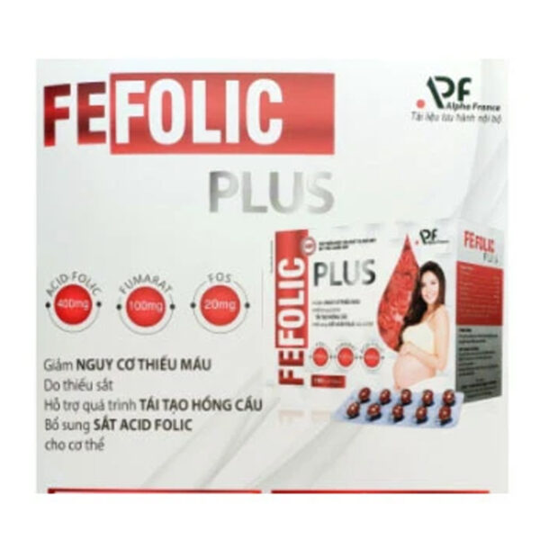 Viên Uống FEFOLIC PLUS - Bổ sung sắt acid folic cho mẹ bầu. chothuoctay