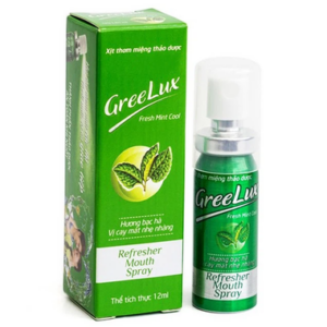 Xịt thơm miệng thảo dược Greelux Fresh Mint Cool Hoa Linh ngăn ngừa sâu răng, viêm lợi (12ml)