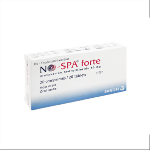 Thuốc No-Spa Forte 80mg Sanofi điều trị co thắt cơ trơn, sỏi túi mật, sỏi ống mật (2 vỉ x 10 viên)