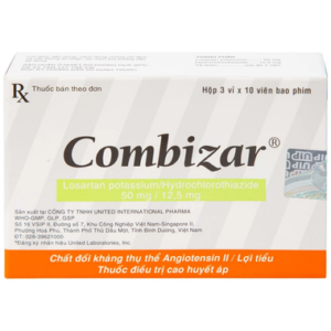 Thuốc Combizar 5/12,5 mg  điều trị cao huyết áp (3 vỉ x 10 viên)