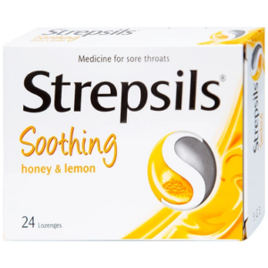 Viên ngậm Strepsils Soothing Honey & Lemon điều trị đau họng (50 gói x 2 viên)