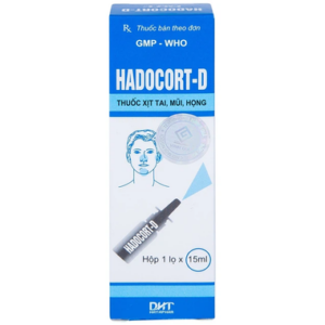 Thuốc xịt Hadocort-D Hà Tây điều trị các bệnh viêm mũi, viêm xoang (15ml)