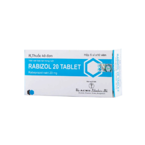 Thuốc Rabizol 20mg điều trị loét dạ dày, tá tràng (5 vỉ x 10 viên)