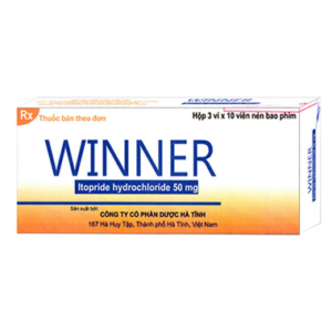 Thuốc Winner 50mg điều trị chướng bụng, đau bụng trên (3 vỉ x 10 viên)