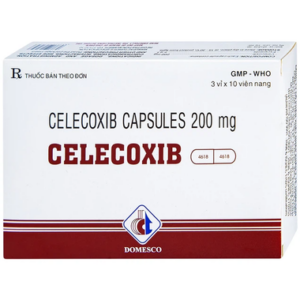 Thuốc Celecoxib 200mg Domesco điều trị thoái hóa khớp, viêm khớp dạng thấp (3 vỉ x 10 viên)