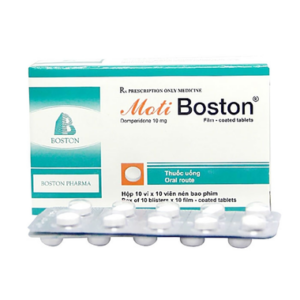 Viên nén Moti Boston 10mg điều trị triệu chứng nôn và buồn nôn (10 vỉ x 10 viên)