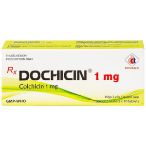 Thuốc Dochicin 1mg điều trị bệnh gút cấp tính (hộp 2 vỉ x 10 viên)