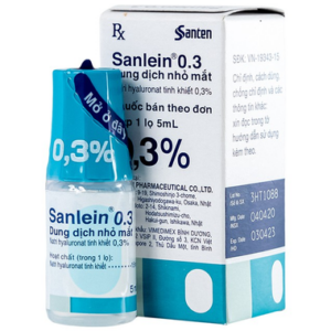 Dung dịch nhỏ mắt Sanlein 0,3% điều trị rối loạn biểu mô kết, giác mạc (5ml)