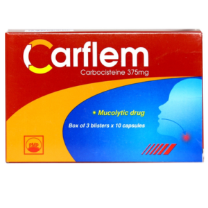 Thuốc Carflem 375mg hỗ trợ điều trị viêm mũi, viêm xoang, viêm phế quản (Hộp 30 viên)