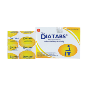 Thuốc New Diatabs 600mg điều trị tiêu chảy cấp và mạn tính (25 vỉ x 4 viên)