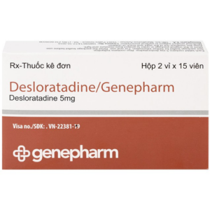 Thuốc Desloratadine/Genepharm 5mg Trị Viêm Mũi Dị Ứng, Mày Đay (Hộp 2 Vỉ X 15 Viên)