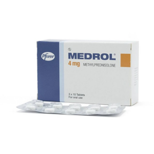 Thuốc Medrol 4mg Pfizer điều trị rối loạn nội tiết, bệnh về da hoặc mắt (3 vỉ x 10 viên)