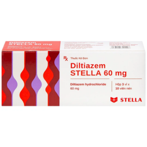 Thuốc Diltiazem Stella 60mg điều trị và dự phòng cơn đau thắt ngực (3 vỉ x 10 viên)