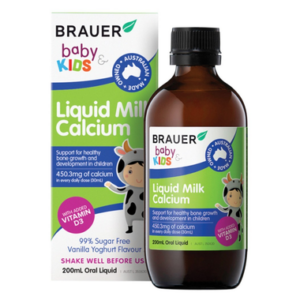 Thực phẩm bảo vệ sức khỏe Brauer Baby & Kids Liquid Milk Calcium (200ml)