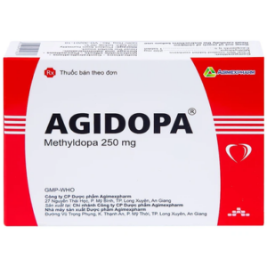 Thuốc Agidopa 250mg điều trị tăng huyết áp (2 vỉ x 10 viên)