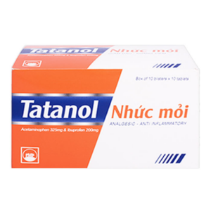 Thuốc Tatanol nhức mỏi giảm các cơn đau trẹo cổ, đau răng (10 vỉ x 10 viên)