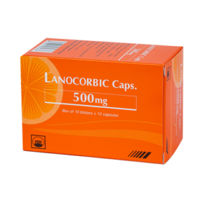 Thuốc Lanocorbic Caps 500mg điều trị bệnh do thiếu Vitamin C (10 vỉ x 10 viên)