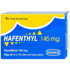 Thuốc Hafenthyl 145mg Hasan điều trị tăng cholesterol máu (3 vỉ x 10 viên)