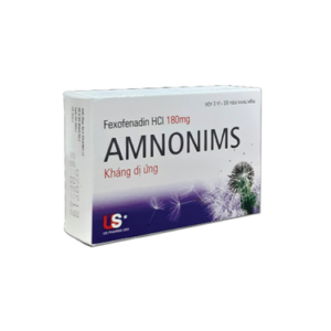 Thuốc Amnonims 180mg điều trị viêm mũi dị ứng theo mùa, mày đay vô căn mạn tính (3 vỉ x 10 viên)