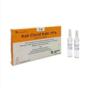 Dịch truyền Kaliclorid kabi 10% điều trị giảm kali huyết (10 ống x 10ml)