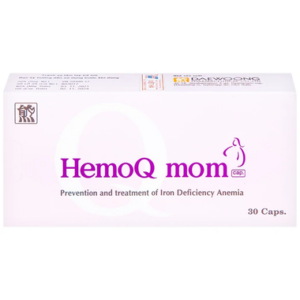 Thuốc HemoQ Mom phòng ngừa và điều trị thiếu máu (3 vỉ x 10 viên)