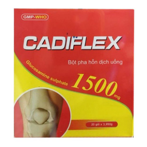 Thuốc Cadiflex 1500mg giảm triệu chứng của thoái hóa khớp gối (20 gói)