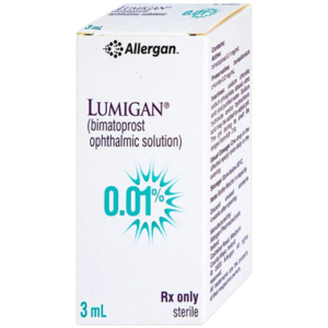 Thuốc nhỏ mắt Lumigan 0.01% Allergan giảm tăng áp suất nội nhãn (3ml)