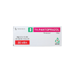 Thuốc TV. Pantoprazol 40mg trị trào ngược dạ dày, thực quản (3 vỉ x 10 viên)