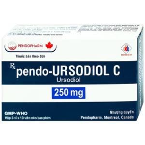 Viên nén pendo-Ursodiol C 250mg điều trị xơ gan mật nguyên phát (3 vỉ x 10 viên)